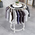 Heavy Duty Round Garment Rack, Freestanding Clothing Display Stand for Retail & Home Use, Versatile Clothes Organizer for Boutique & Bedroom Storage (Black, 39')