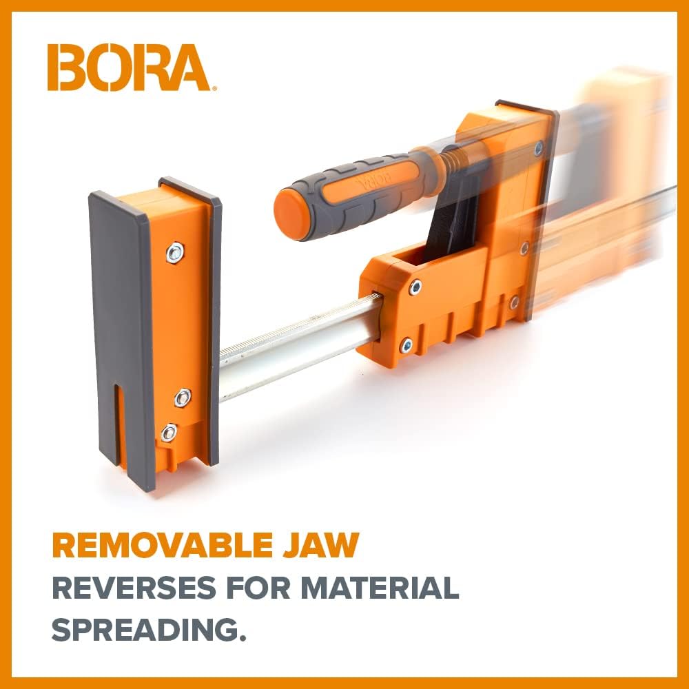 Bora 40' Parallel Clamp Set, 2 Pack of Woodworking Clamps with Rock-Solid, Even Pressure, 571140T