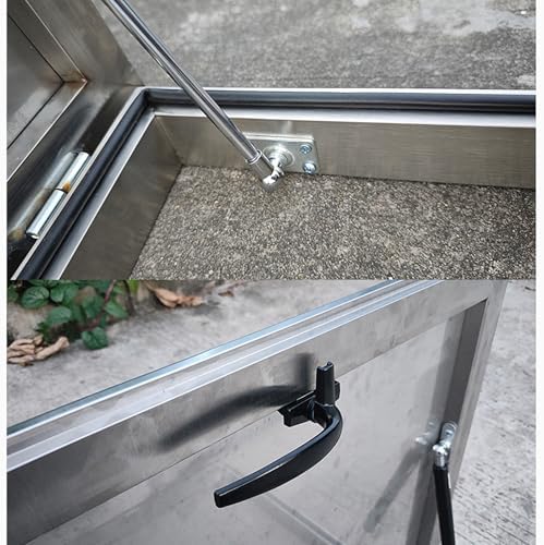 Rooftop Access Hatch Cover Plate - Steel Wellhead Lid for Industrial & Commercial Use, Roof Deck Hatch with Door Latch, 39.4x39.4IN (100x100CM)
