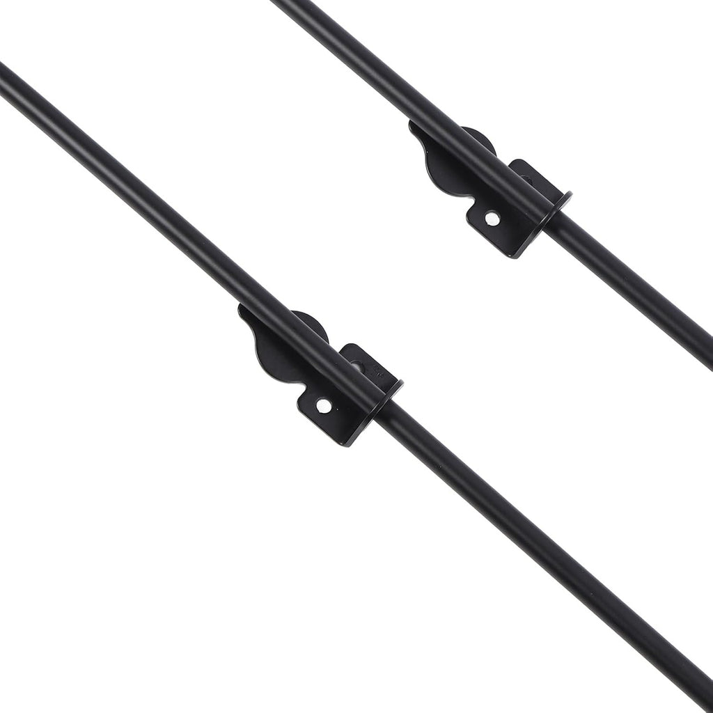 WALFRONT Heavy Duty Gate Drop Rod 36Inch Door Cane Bolt Wood Metal Fence Stopper Wrought Iron Gate Latches Black Finish for Doors Gates Fences Wood Metal Gates