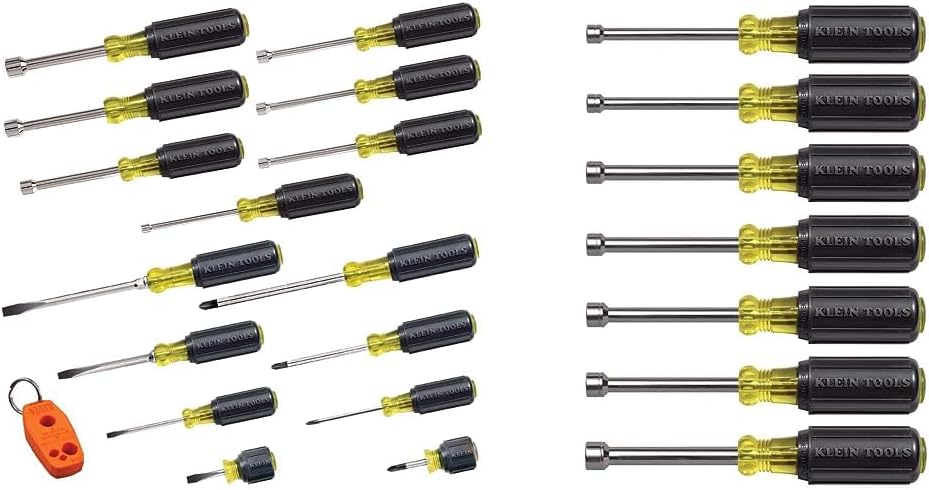 Klein Tools Screwdriver, Nut Driver and Metric Nut Driver Set (16+7 Pieces)