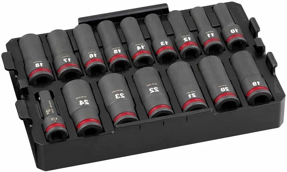 New/Black 49-66-6818 for Milwaukee Impact Duty Socket 1/2' Drive 16-PC MM Tray Set