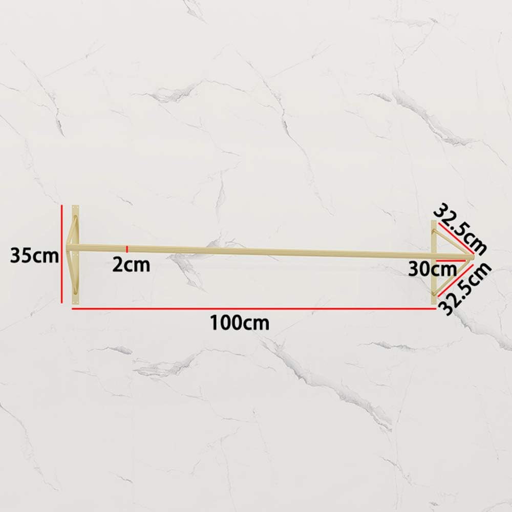 Daily Supplies Heavy-Duty Metal Wall-Mounted Garment Rack Combination,Commercial Clothing Store Clothes Display Rack,Closet Pole Clothing Rack,Clothing Rack(A-100Cm