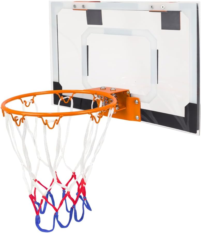 Premium Over-the-Door Mini Basketball Hoop for Indoor Play, Durable Backboard and Adjustable Rim for Home Office or Dorm Use