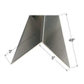 Brushed 304 Stainless Steel Corner Guard, Protective Angle, 48' Long (3 x 3, 16GA, No Hug Edges)