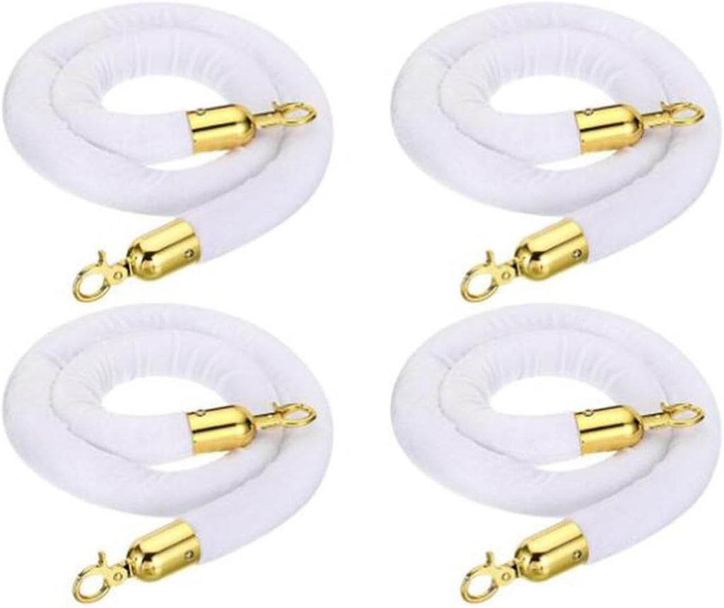 4-Pack 150cm Velvet Rope Stanchions - Premium Crowd Control Barriers for Events, Parties & Fashion Shows - Easy Setup, Elegant Design for Queue Management