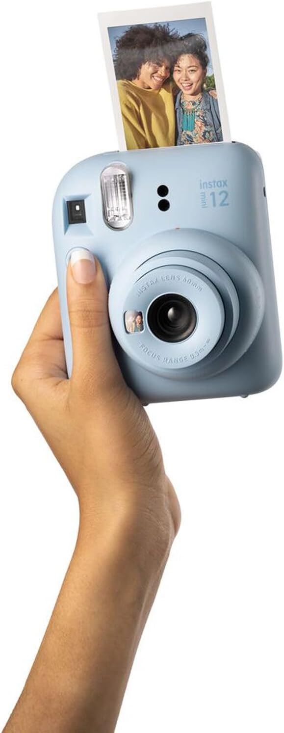 FUJIFILM INSTAX MINI 12 Film Camera Pastel Blue with Fuji Value Pack Instant Film - 60 Photo Sheets with Camera Case and Accessories Ideal Gift for Kids, Teenage Girl & Adults