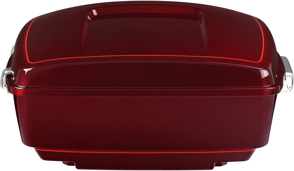 TCMT King Motorcycle Trunk Fit for Harley Touring 2014-2025 CVO Road King Road Glide Street Glide Electra Glide Ultra Limited Pack Mysterious Red Sunglo