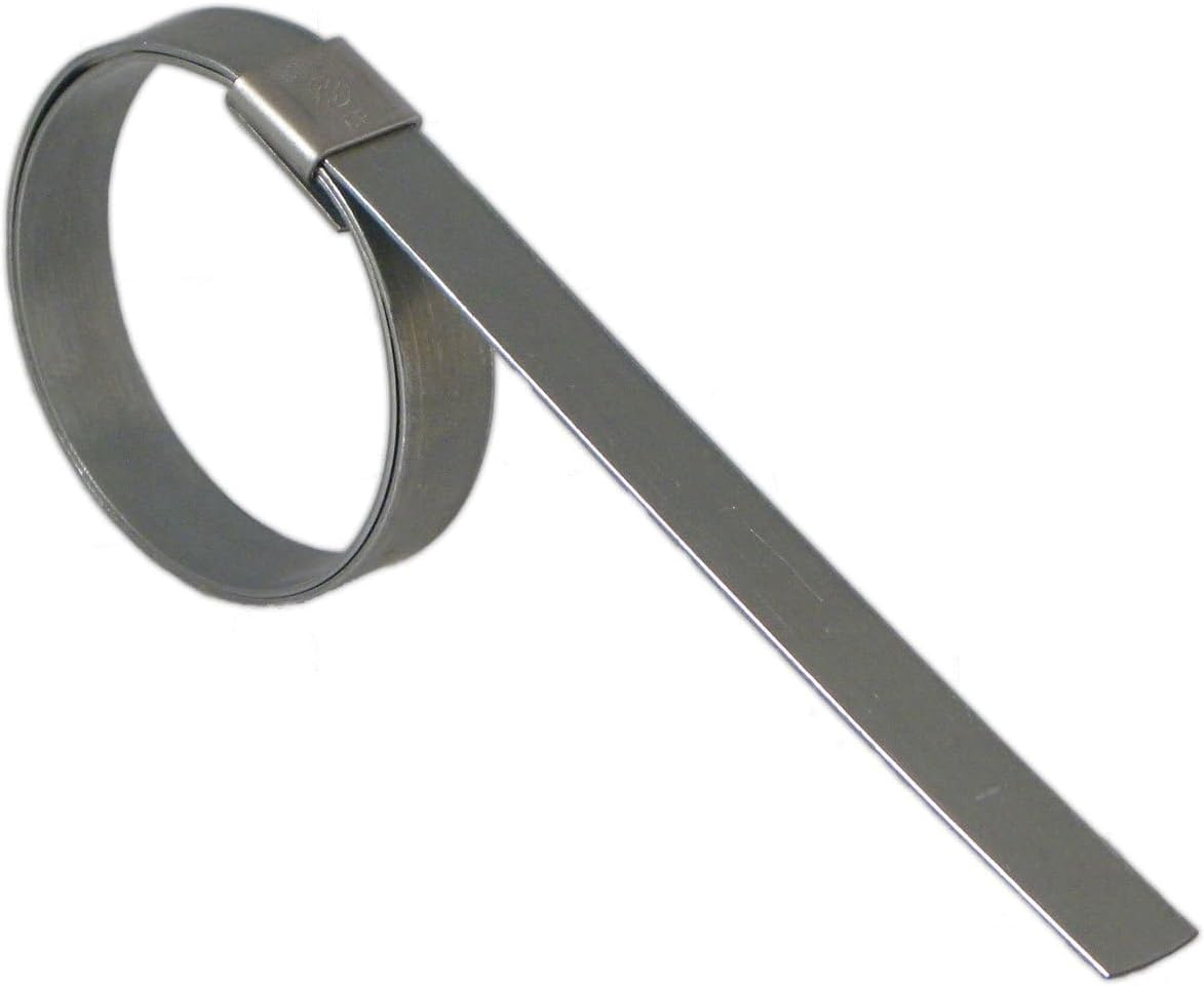 BAND-IT CP2699 5/8' Wide x 0.025' Thick 6-1/2' Diameter, Galvanized Carbon Steel Center Punch Clamp (25 Per Box)