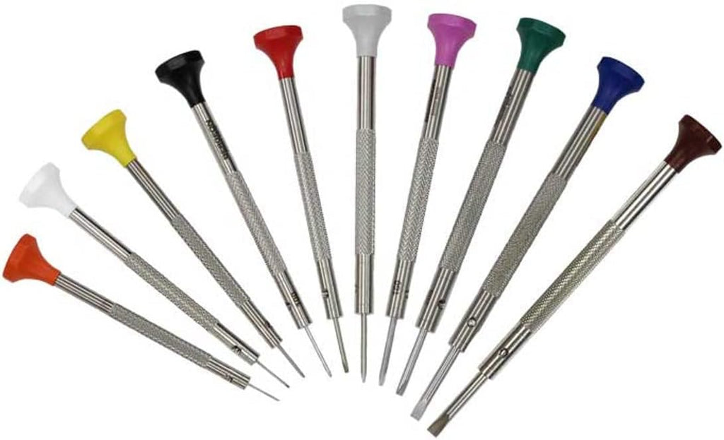 Bergeon 30081-S09 Mini Watchmakers Screwdriver Set on Rotating Stand Stainless Steel