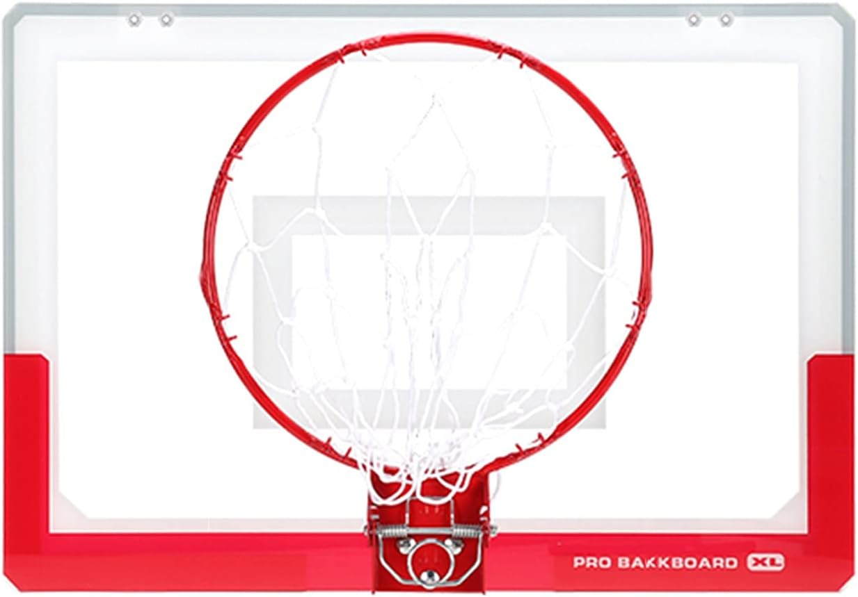 Basketball Rim The Wall-Mounted Basketball Hoop Can Be Folded for Storage, Children's Mini Outdoor Basketball Board (Color : Red, Size : 45.5x30.5cm)