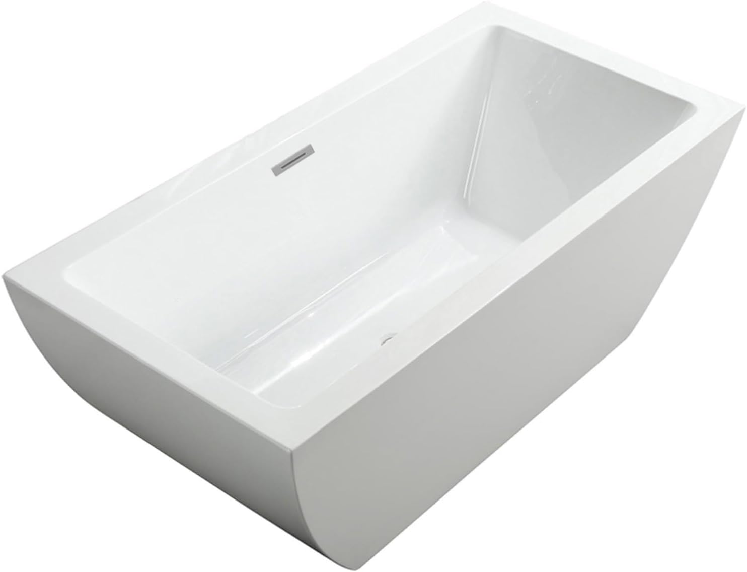 BA6825 Livorno 59 inch Freestanding Bathtub in Glossy White
