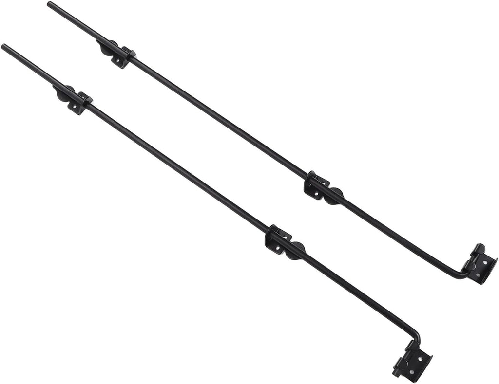 WALFRONT Heavy Duty Gate Drop Rod 36Inch Door Cane Bolt Wood Metal Fence Stopper Wrought Iron Gate Latches Black Finish for Doors Gates Fences Wood Metal Gates