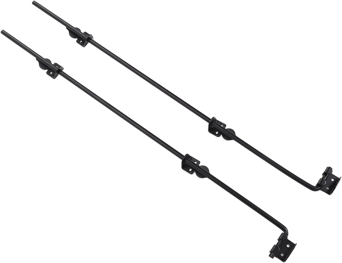 WALFRONT Heavy Duty Gate Drop Rod 36Inch Door Cane Bolt Wood Metal Fence Stopper Wrought Iron Gate Latches Black Finish for Doors Gates Fences Wood Metal Gates