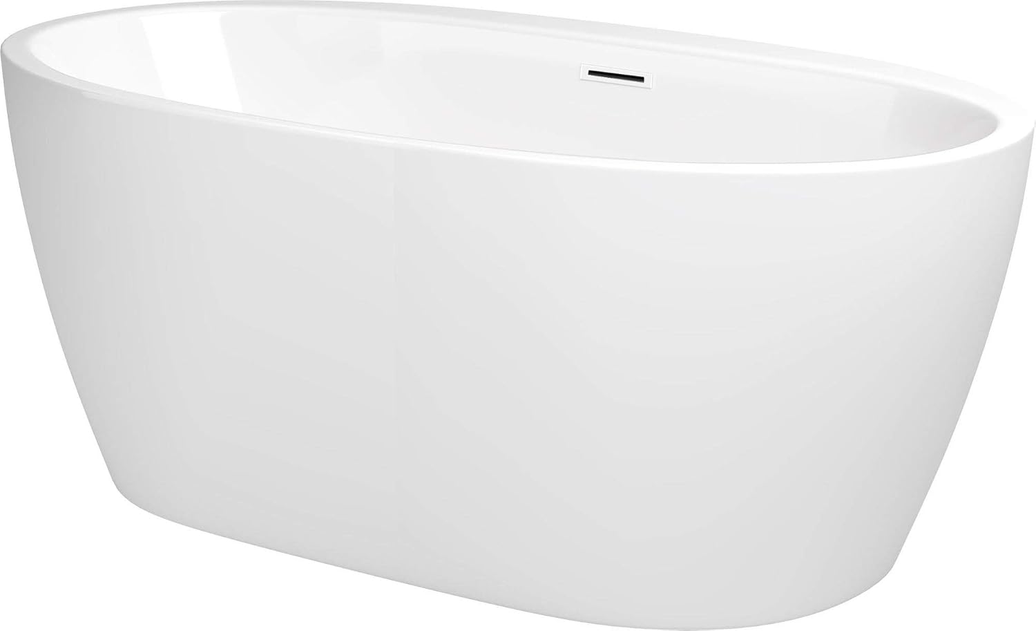 PROFLO PFFSO5931 Cornwall 59' Free Standing Acrylic Soaking Tub with Center Drain, Drain Assembly, and Overflow - White