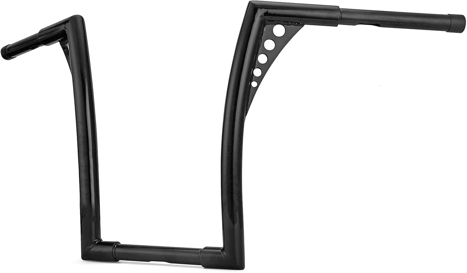 WSays 10' Rise Ape Hangers Handlebar 1-1/4' Diameter Bar Compatible with Harley Sportster XL 1200 883 Touring Road Glide Road King Softail Dyna Models, Gloss Black