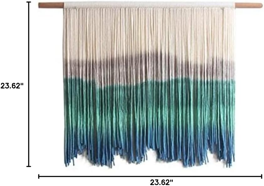 Macrame Wall Hanging Boho Wall Decor Art Woven Tapestry Woven Wall Art Macrame Tapestry Boho Wall Decor- Textile Wall Hanging Hand-Dyed Tapestry Decorative Cloth (Color : A+60 * 60cm)