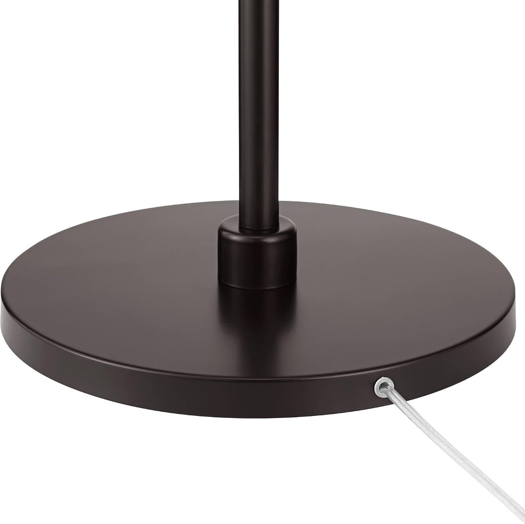 360 Lighting Serra Modern 64' Tall Standing Floor Lamp Curved Chairside Arc Offset Arm Pole Foot Switch Art Deco Brown Metal Dark Bronze Finish Living Room Bedroom House Reading Office Home Decor