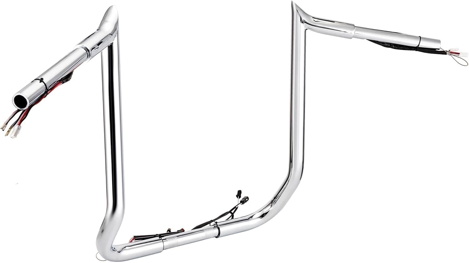 Mofun 14' Ape Hangers Pre-wired Handlebars 1 1/4' Compatible with Harley Touring Street Glide Electra Tri Glide Ultra Limited with Batwing Fairing 2014-2023, Chrome