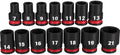 For Milwaukee.d Impact Socket 3/8in Drive Metric Standard 6 Point 14pc