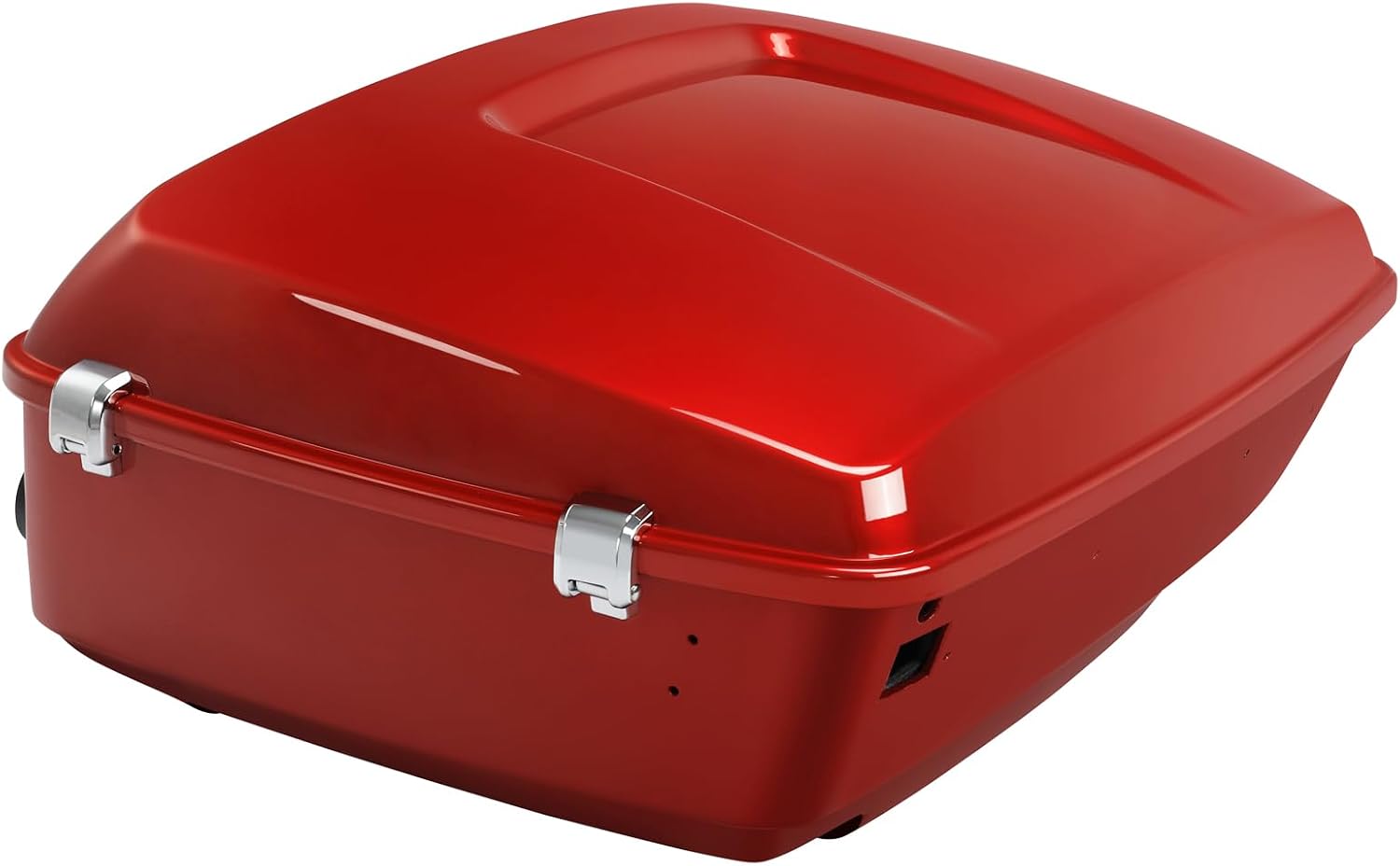 TCMT 13.7' King Motorcycle Trunk Box W/Latch Key Fit For Harley 2014-2025 Touring CVO Road King Road Glide Street Glide Electra Glide Ultra Limited Wicked Red