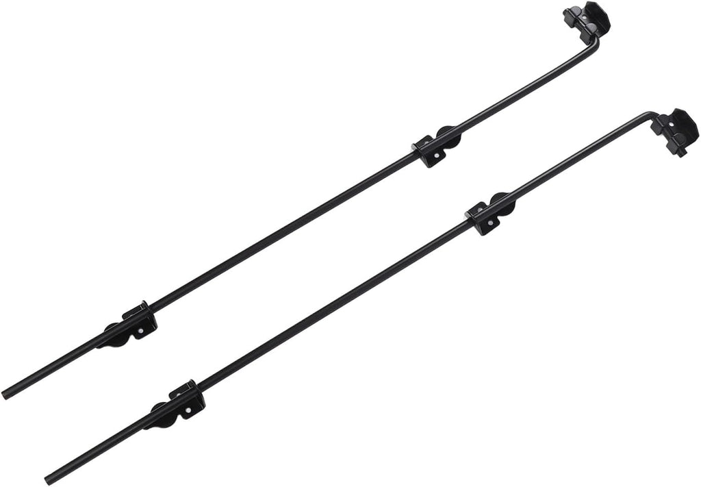 WALFRONT Heavy Duty Gate Drop Rod 36Inch Door Cane Bolt Wood Metal Fence Stopper Wrought Iron Gate Latches Black Finish for Doors Gates Fences Wood Metal Gates