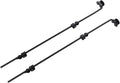 WALFRONT Heavy Duty Gate Drop Rod 36Inch Door Cane Bolt Wood Metal Fence Stopper Wrought Iron Gate Latches Black Finish for Doors Gates Fences Wood Metal Gates