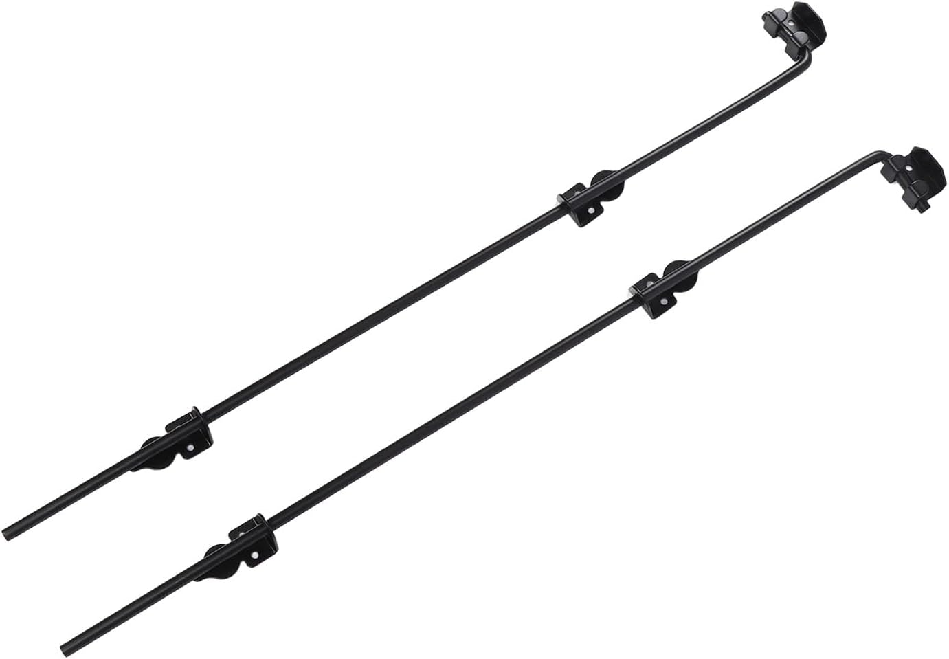 WALFRONT Heavy Duty Gate Drop Rod 36Inch Door Cane Bolt Wood Metal Fence Stopper Wrought Iron Gate Latches Black Finish for Doors Gates Fences Wood Metal Gates