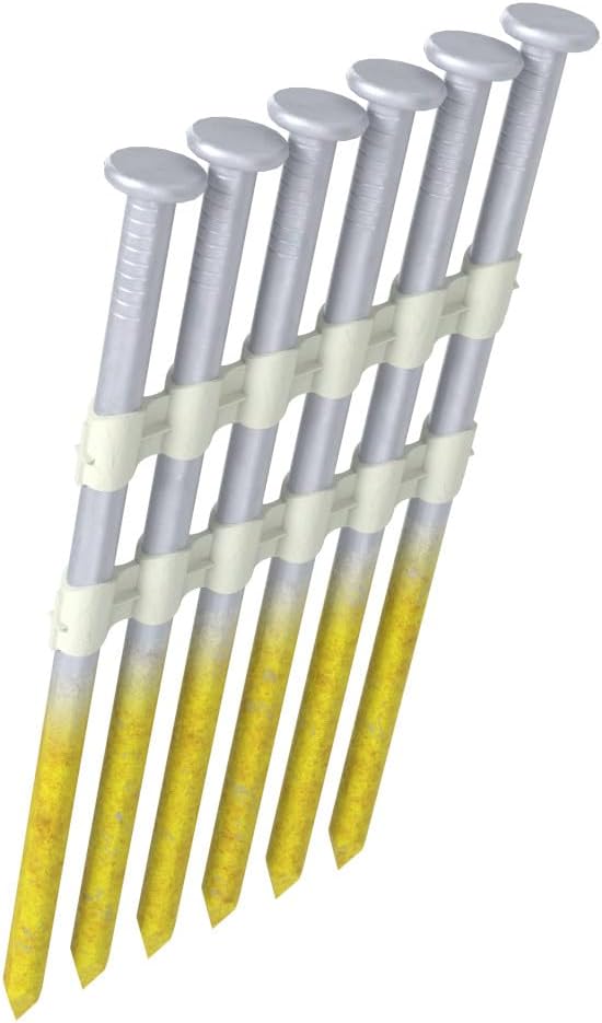 Grip-Rite 21 Degree Framing Nails - Exterior Galvanized Nails for Wood-To-Wood Framing Projects - Plastic Strip Collated Fastener - Round Head - Smooth Shank - 3' x .131' - 4000 Count - GR033HG