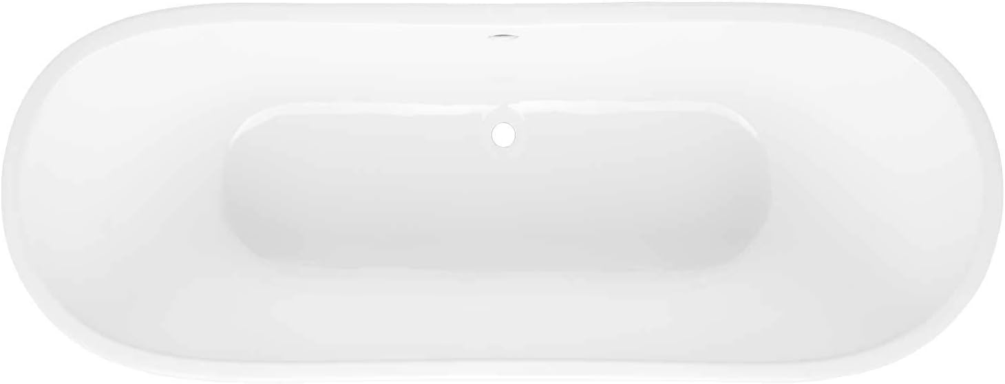 Signature Hardware 426201 Kateryn 67' Cast Iron Soaking Pedestal Freestanding Tub in Black with Pre-Drilled Overflow Hole - Less Drain - Black