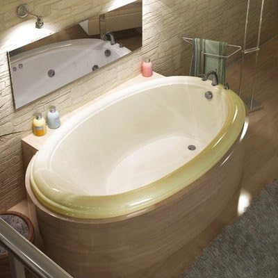 4270P Martinique 70' x 23' Oval Bathtub Drain Location: Right, Finish: Biscuit, Trim Finish: Biscuit
