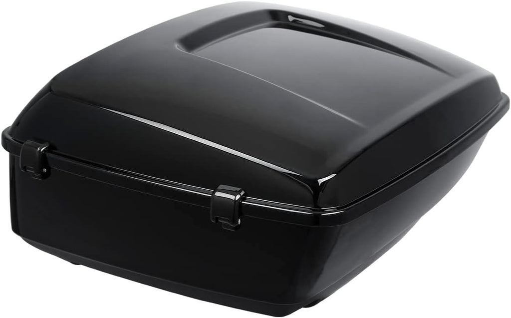 TCMT 13.7' King Motorcycle Trunk Box Black Latches Fits For Harley 2014-2025 Touring CVO Road King Road Glide Street Glide Electra Glide Pack