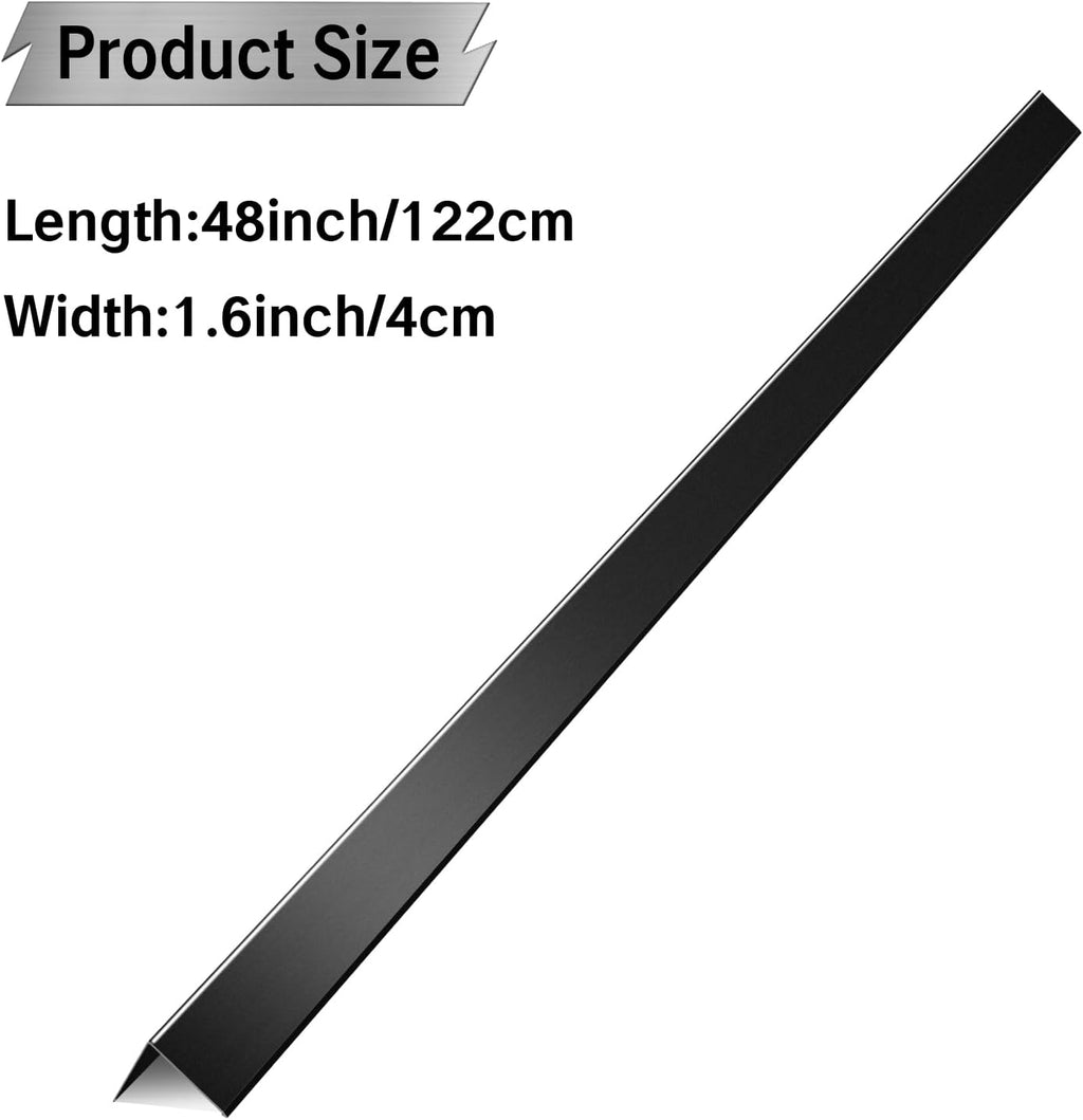 Aluminum Alloy Black Corner Guards 19Ga Thickness Wall Corner Protectors for Walls Right Angle Corner Protectors L Shaped Metal Protectors Guards (1.6x1.6X48 Inch-10PCS)