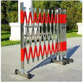 Mobile Expandable Metal Barricade, Foldable Stainless Steel Safety Barrier, Retractable Traffic Fence, Quick-Block Scissor Gate for Crowd Control and Event Management
