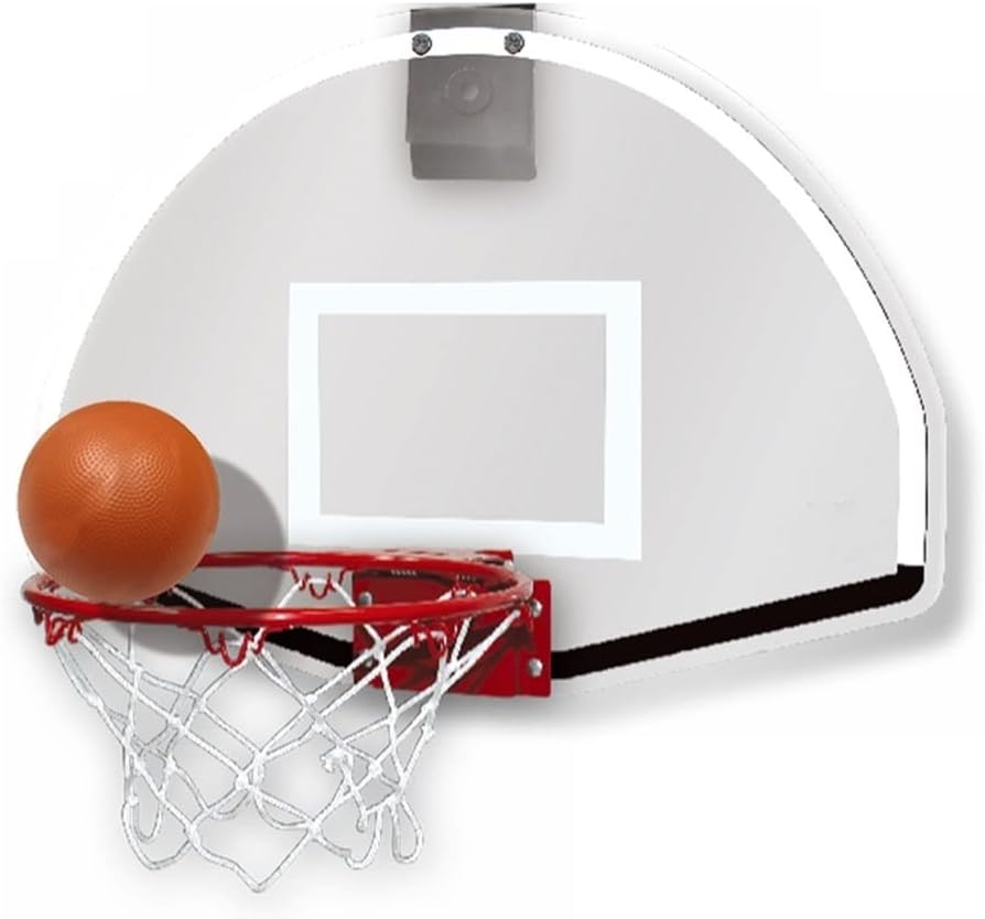 Wall-mountedBasketball+Rim Kids Basketball Hoop Set 45.7X33 Cm Indoor Basketball Hoop with 1 Ball and Pump,Mini Basketball Rim-Boys Girls and Adults Suitable for Indoor and Outdoor backboards