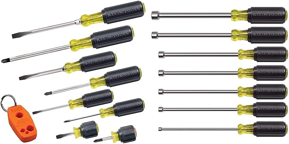 Klein Tools Screwdriver and Magnetic Nut Driver Set, 15-Piece