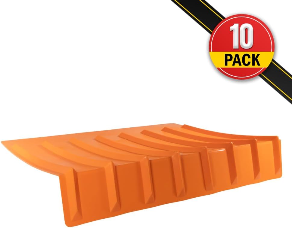 Mytee Products (10 Pack) 9'x48'x36' (Drop) Brick Guard V Shaped Corner Protector - Orange Edge Guard - Weather & Abrassion Resistant - Fit Upto 7 Straps of 4'