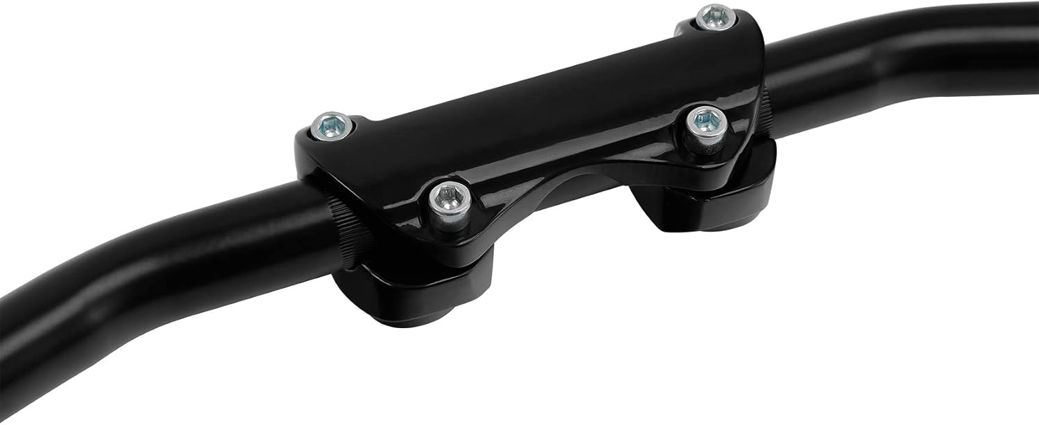 TCT-MOTORPARTS Black 12' Rise Ape Hangers Bars 1-1/4' Handlebars Fit for Harley Touring Electra Street Glide, Ultra Limited and Tri Glide models, Dressers, Baggers