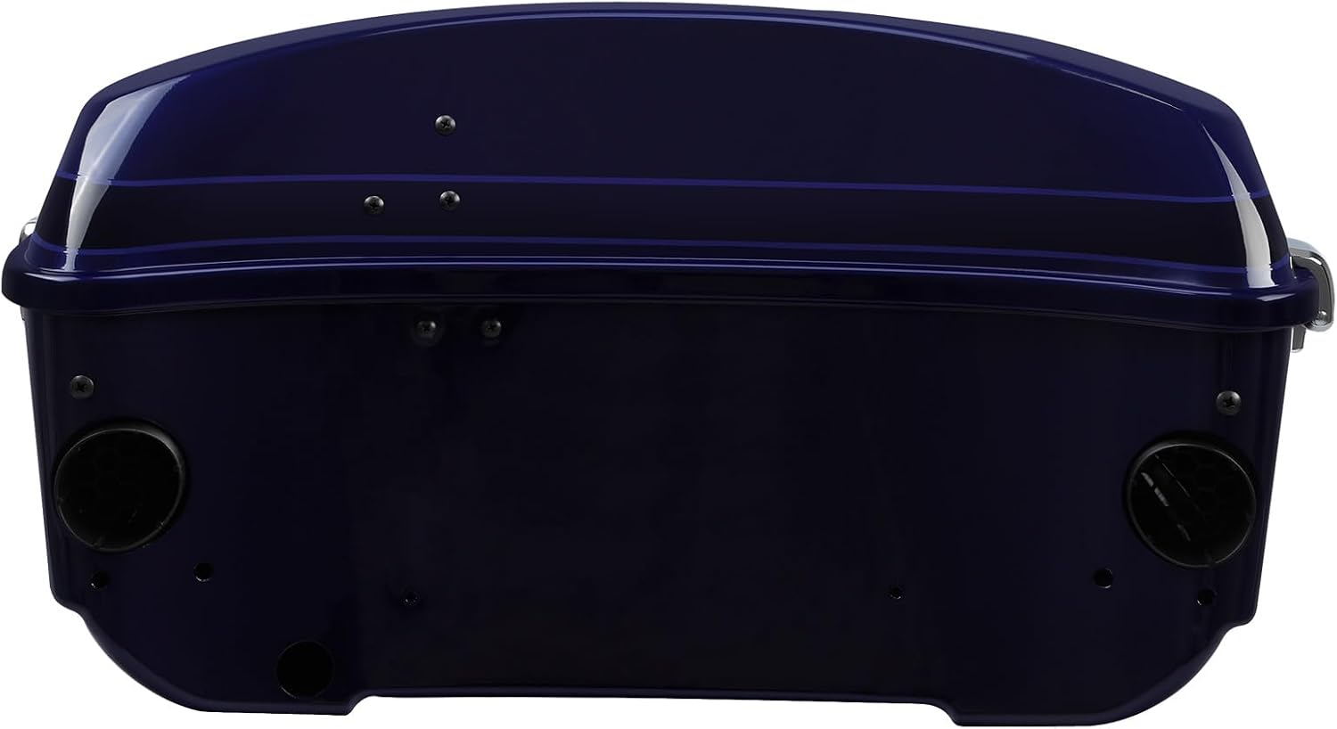 TCMT 13.7' King Motorcycle Trunk Box W/Latch Key Fit For Harley 2014-2025 Touring CVO Road King Road Glide Street Glide Electra Glide Ultra Limited Zephyr Blue/Black Sunglo