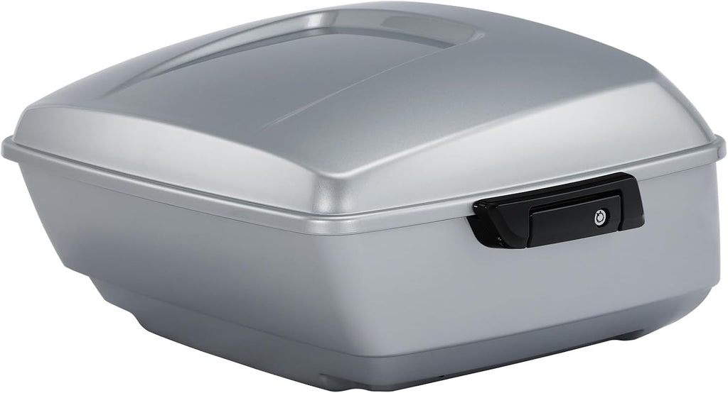 King Motorcycle Trunk Box Fit for Harley Touring 2014-2025 CVO Road King Road Glide Street Glide Electra Glide Ultra Limited Atlas Silver Metallic Pack