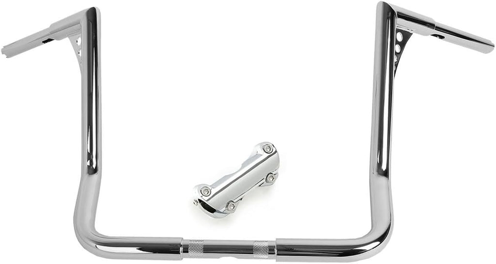 TCT-MOTORPARTS Chrome 16' Rise Ape Hangers Bars 1-1/4' Handlebars Fit for Harley Touring Electra Street Glide, Ultra Limited and Tri Glide models, Dressers, Baggers