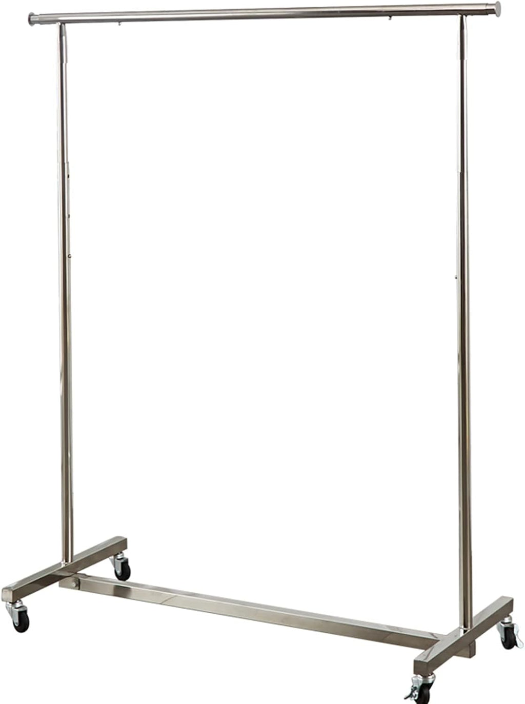 Clothing Rack,Adjustable Garment Rack On Wheels, Stainless Steel Clothes Hanger, Telescopic Mobile Clothing Storage Stand for Bedroom Living Room - Stylish Gold Finish,Gold