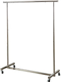 Clothing Rack,Adjustable Garment Rack On Wheels, Stainless Steel Clothes Hanger, Telescopic Mobile Clothing Storage Stand for Bedroom Living Room - Stylish Gold Finish,Gold