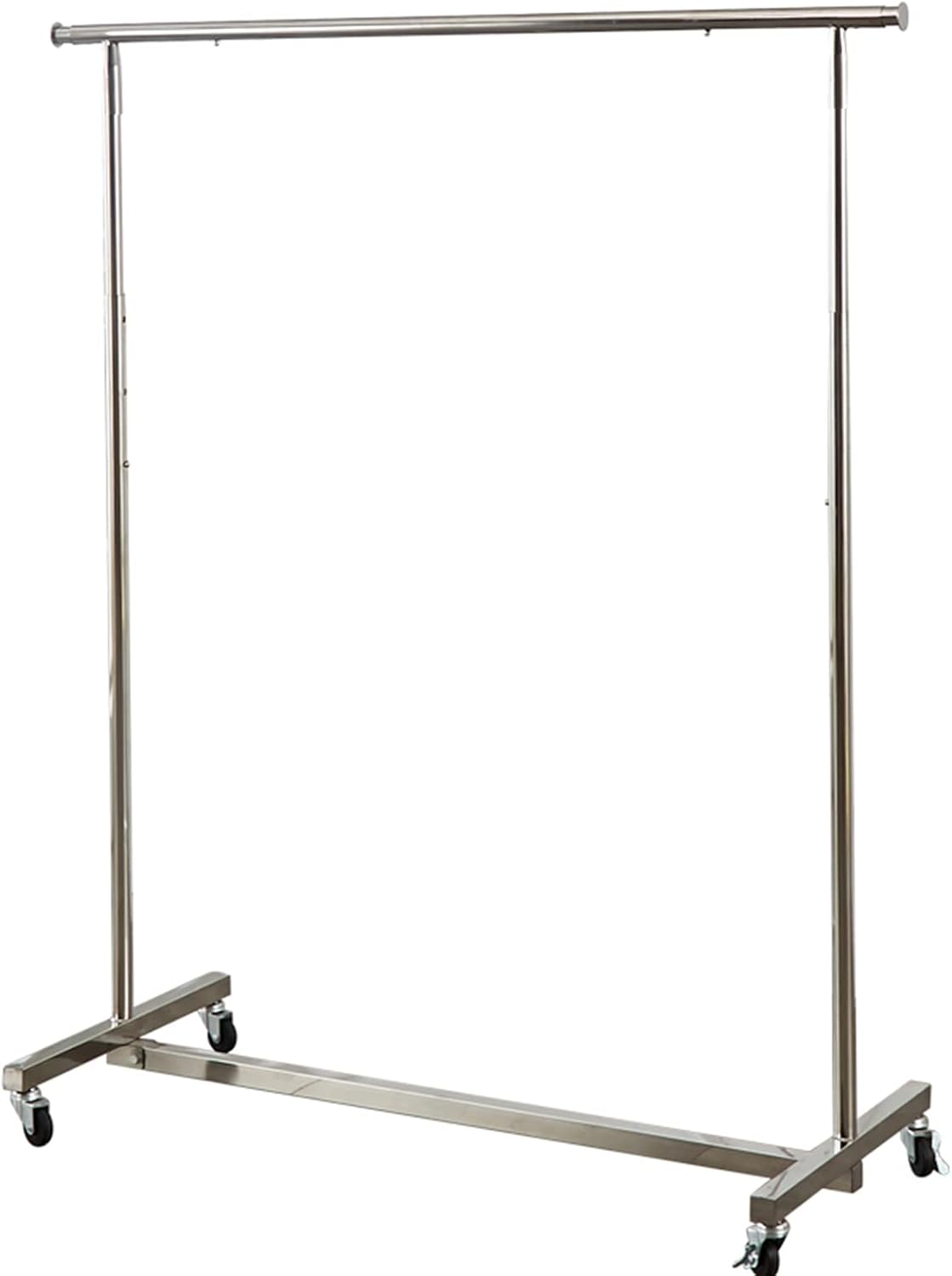 Clothing Rack,Adjustable Garment Rack On Wheels, Stainless Steel Clothes Hanger, Telescopic Mobile Clothing Storage Stand for Bedroom Living Room - Stylish Gold Finish,Gold