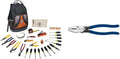 Klein Tools 80028 Hand Tools Kit includes Pliers, Screwdrivers, Nut Drivers, Backpack & D213-9NE Pliers, 9-Inch Side Cutters, High Leverage Linesman Pliers Cut Copper