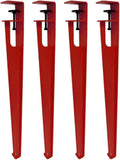 4pcs Metal Table Clamp Legs,Adjustable Coffee Table Legs,F-Shape Dining Desk Foot,Iron Workbench Support Legs,DIY Bar Legs,No Punching Design,with Adjustable Feet (76cm(30in),Red)