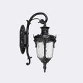 Wall Light LED Bronze V-intage Outdoor Lamp Aluminum 24' Porch Lighting Black Clamp Sconce Glass Shade Villa,Chandeliers