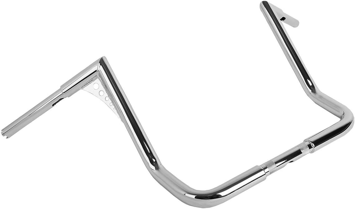 TCT-MOTORPARTS Chrome 16' Rise Ape Hangers Bars 1-1/4' Handlebars Fit for Harley Touring Electra Street Glide, Ultra Limited and Tri Glide models, Dressers, Baggers