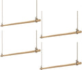 Clothes Rack Wall Mounted Clothes Rail,Space-Saving Heavy Duty Industrial Pipe Clothes Bar Rack,Rustic Hanging Garment Rack for Bedroom,Living Room,Laundry (4pcs-150cm