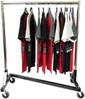 Only Hangers Small Commercial Grade Rolling Z Rack with Nesting Black Base (41' Length)